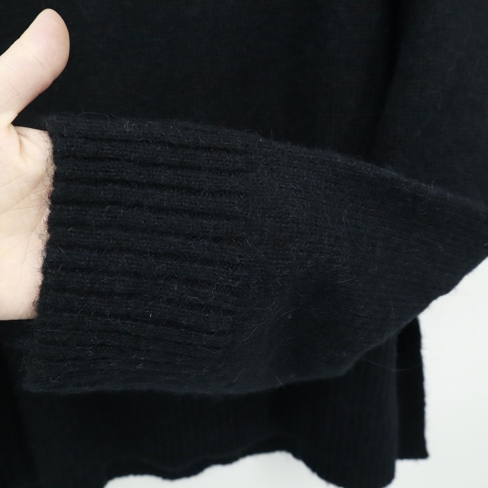 J. Crew Wool Alpaca Sweater Women M Black Mod Classic Timeless Sophisticated NWT - Picture 9 of 16